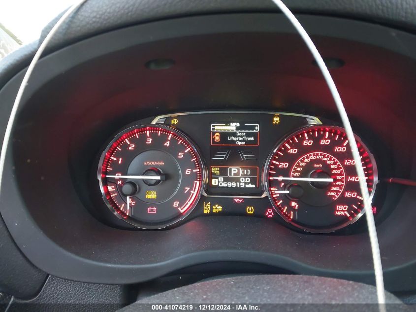 2016 SUBARU WRX VIN: JF1VA1N66G8827010