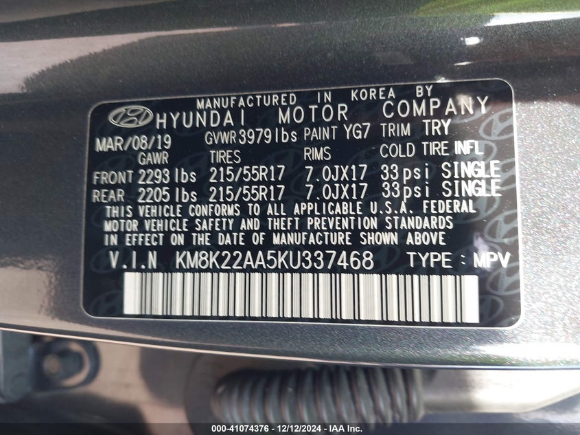 2019 HYUNDAI KONA SEL - KM8K22AA5KU337468