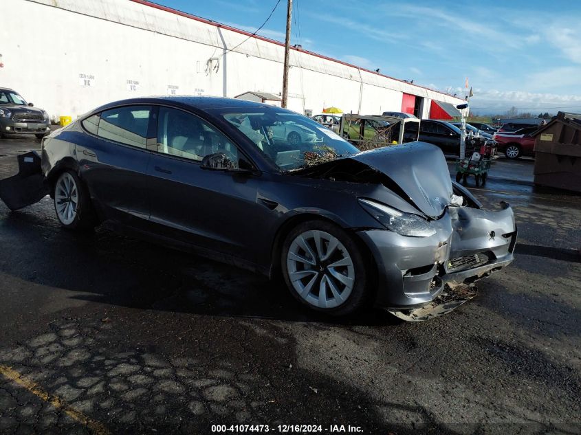 VIN 5YJ3E1EA9NF145116 2022 Tesla Model 3, Rear-Whee... no.1