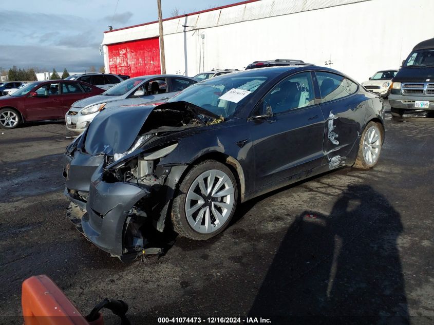 VIN 5YJ3E1EA9NF145116 2022 Tesla Model 3, Rear-Whee... no.2