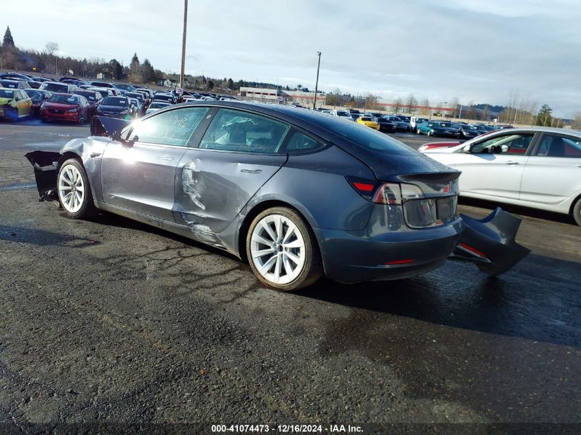 VIN 5YJ3E1EA9NF145116 2022 Tesla Model 3, Rear-Whee... no.3