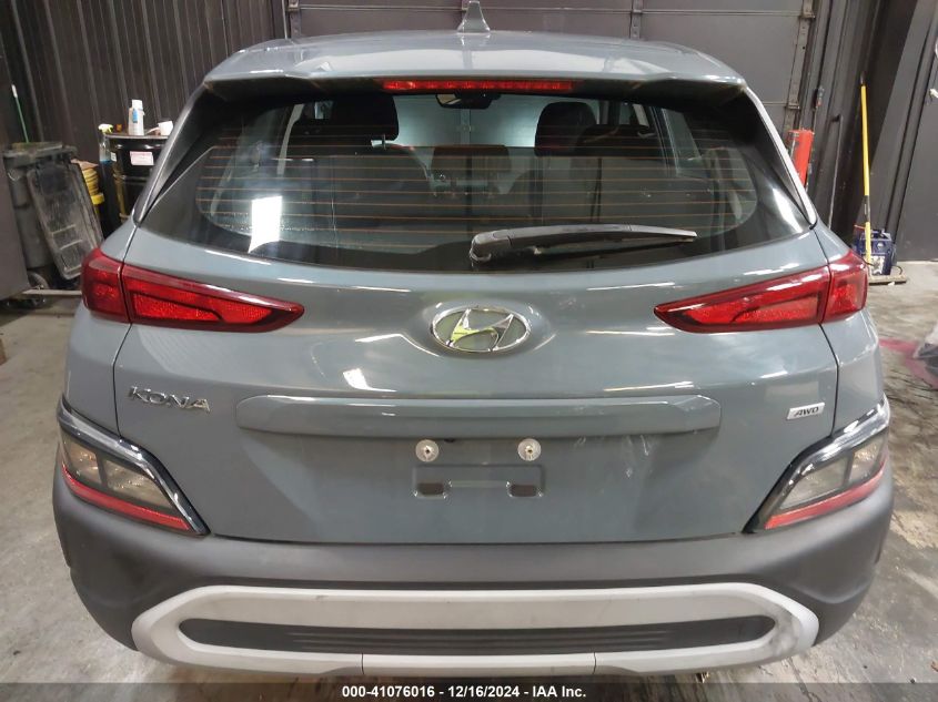 2022 Hyundai Kona Se VIN: KM8K2CAB8NU879568 Lot: 41076016