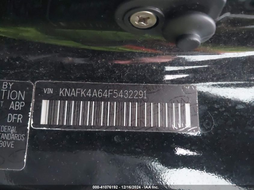 VIN KNAFK4A64F5432291 2015 KIA FORTE no.9