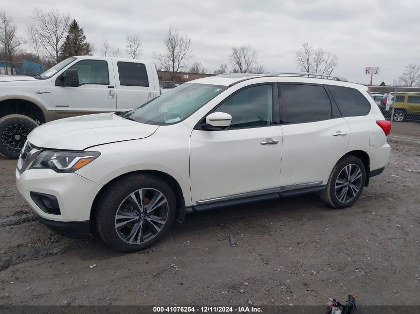 2017 Nissan Pathfinder Platinum VIN: 5N1DR2MM1HC618384 Lot: 41076254