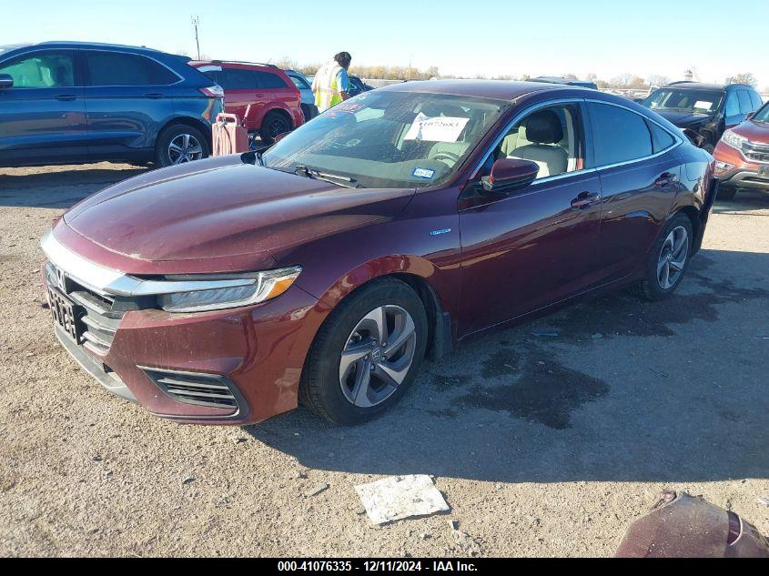 2019 HONDA INSIGHT VIN: 19XZE4F54KE011189
