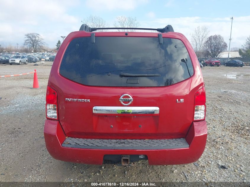 2010 Nissan Pathfinder Le VIN: 5N1AR1NB7AC621516 Lot: 41077618