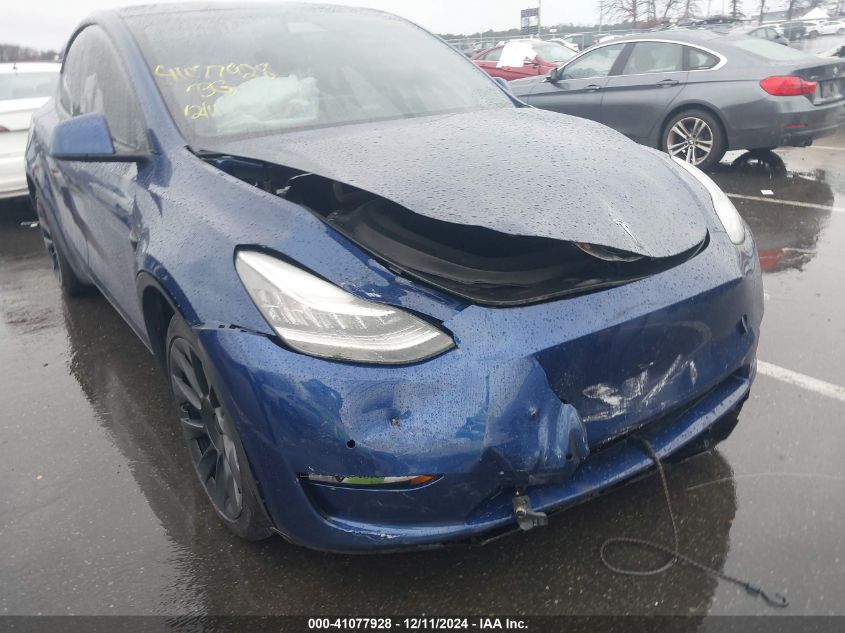 2021 Tesla Model Y Long Range Dual Motor All-Wheel Drive VIN: 5YJYGDEE4MF121132 Lot: 41077928