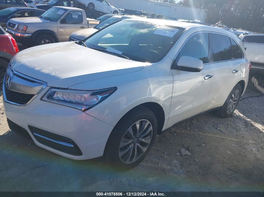 VIN 5FRYD3H43FB010661 2015 Acura MDX, Technology Pa... no.2