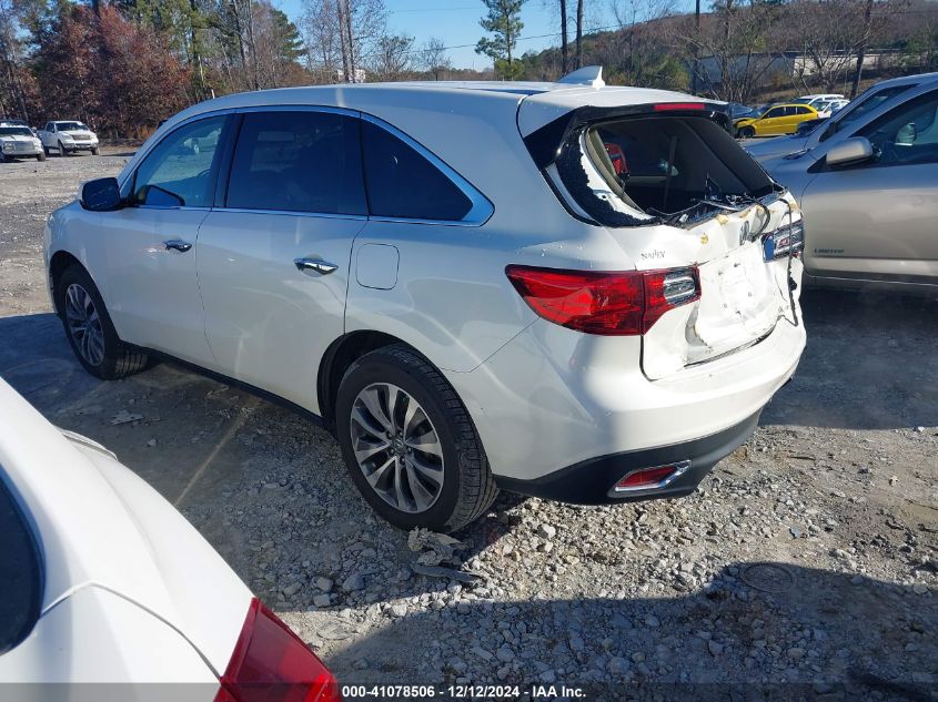 VIN 5FRYD3H43FB010661 2015 Acura MDX, Technology Pa... no.3