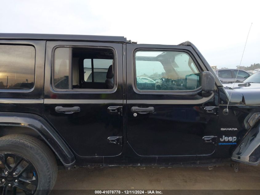 2023 Jeep Wrangler 4Xe Sahara 4X4 VIN: 1C4JJXP60PW69619 Lot: 41078778