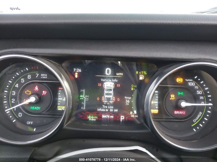 2023 Jeep Wrangler 4Xe Sahara 4X4 VIN: 1C4JJXP60PW69619 Lot: 41078778