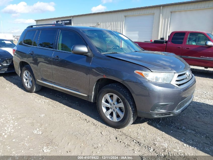 VIN 5TDZK3EH4DS133137 2013 Toyota Highlander, Base V6 no.1