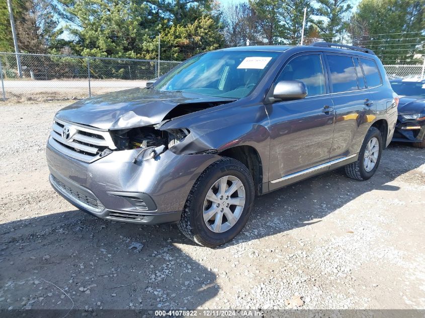 VIN 5TDZK3EH4DS133137 2013 Toyota Highlander, Base V6 no.2