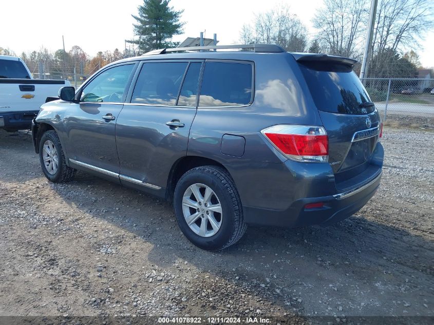 VIN 5TDZK3EH4DS133137 2013 Toyota Highlander, Base V6 no.3