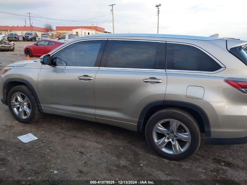 2015 TOYOTA HIGHLANDER LIMITED V6 - 5TDYKRFH1FS038860