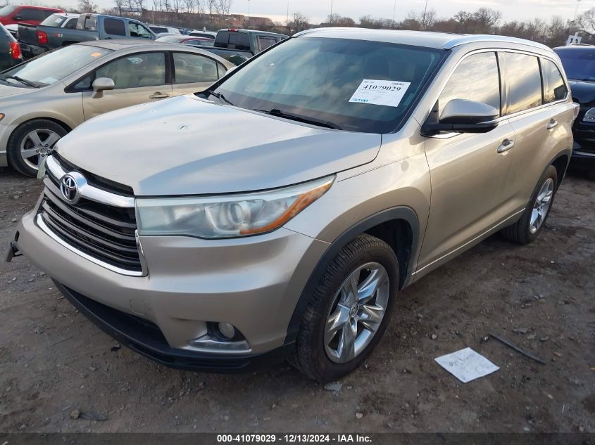 VIN 5TDYKRFH1FS038860 2015 Toyota Highlander, Limit... no.2