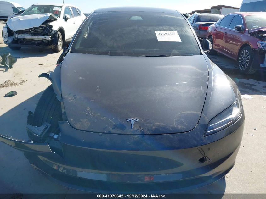 2024 Tesla Model 3 Long Range Dual Motor All-Wheel Drive VIN: 5YJ3E1EBXRF789058 Lot: 41079642