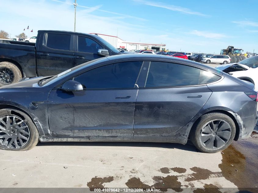 2024 Tesla Model 3 Long Range Dual Motor All-Wheel Drive VIN: 5YJ3E1EBXRF789058 Lot: 41079642