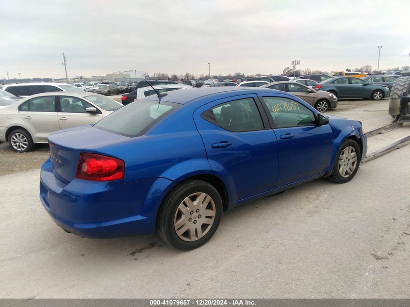 Vin: 1c3cdzab9cn325358, lot: 41569749, dodge avenger se 20124