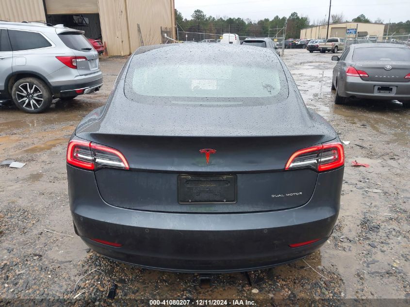 2019 Tesla Model 3 Long Range/Performance VIN: 5YJ3E1EB1KF510375 Lot: 41080207