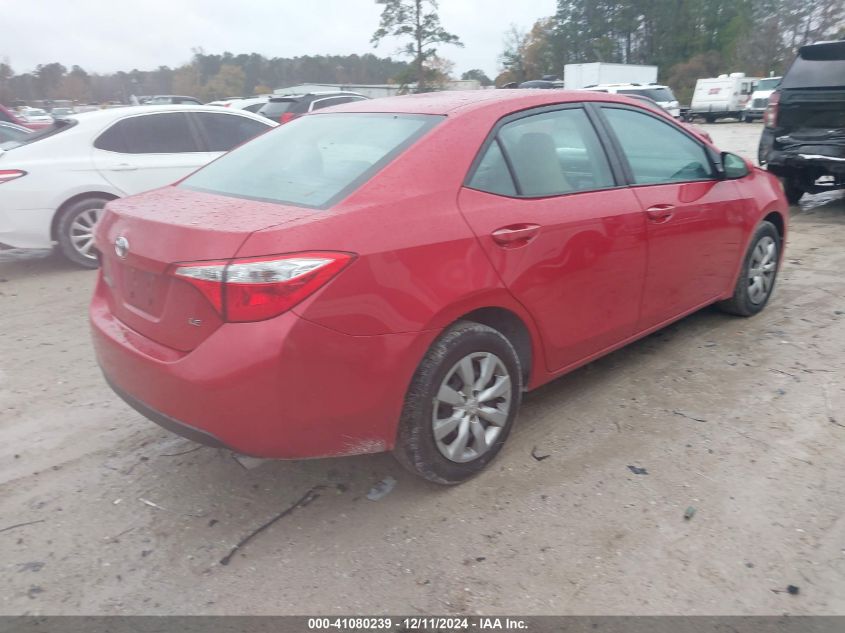 VIN 2T1BURHE9EC205881 2014 Toyota Corolla, LE no.4