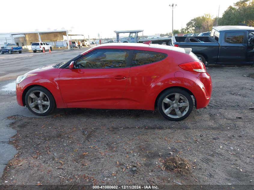 2013 Hyundai Veloster Base W/Gray VIN: KMHTC6AD2DU170881 Lot: 41080602