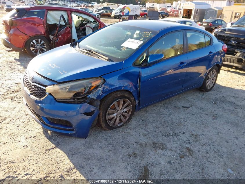 VIN KNAFX4A68E5219862 2014 KIA FORTE no.2