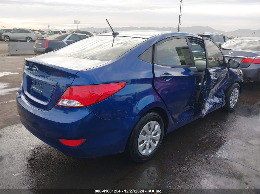 VIN KMHCT4AE4GU114183 2016 Hyundai Accent, SE no.4