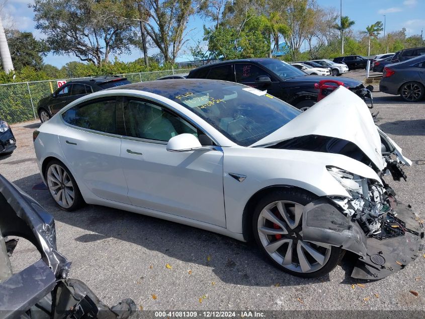 2018 Tesla Model 3 Long Range/Performance VIN: 5YJ3E1EB4JF081781 Lot: 41081309