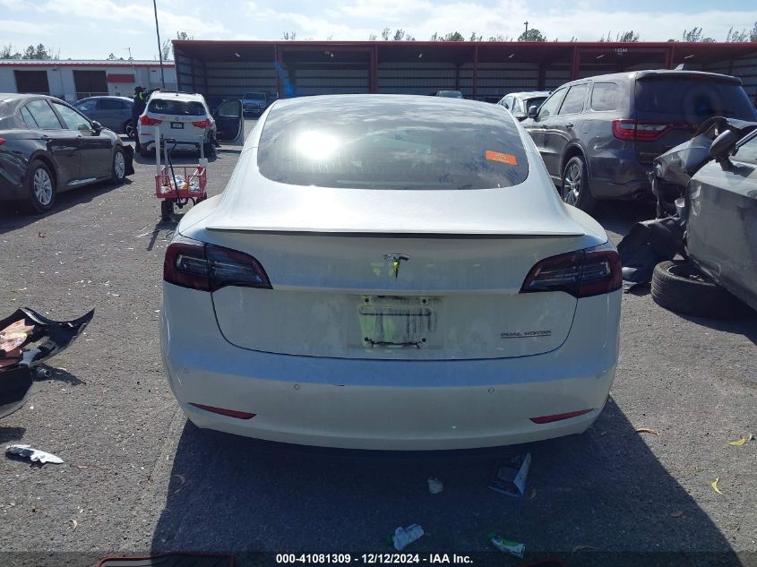 2018 Tesla Model 3 Long Range/Performance VIN: 5YJ3E1EB4JF081781 Lot: 41081309