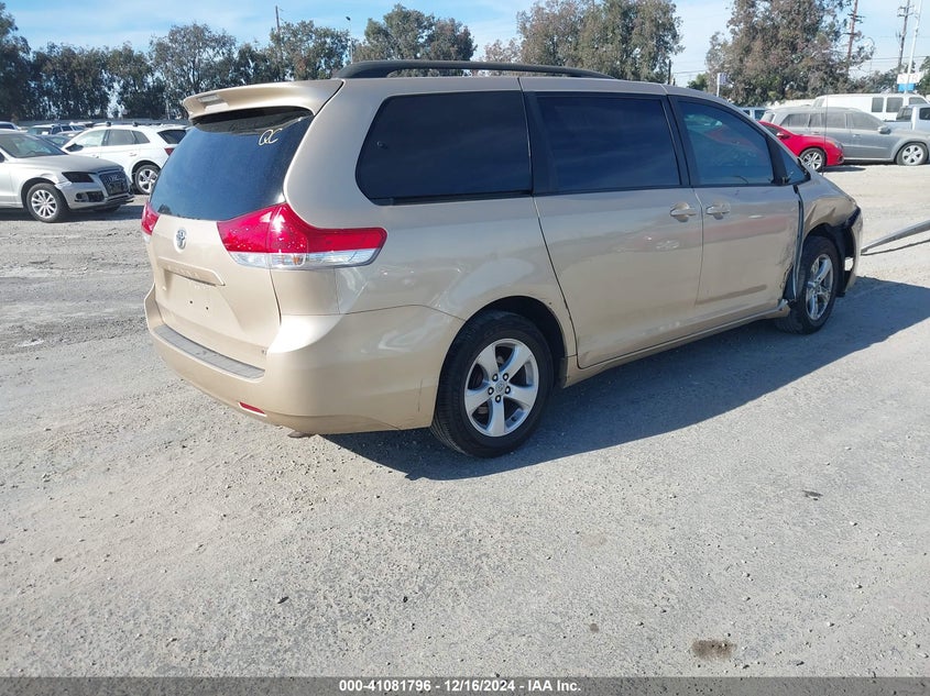 Vin: 5tdkk3dc8cs242125, lot: 41571888, toyota sienna le v6 8 passenger 20124