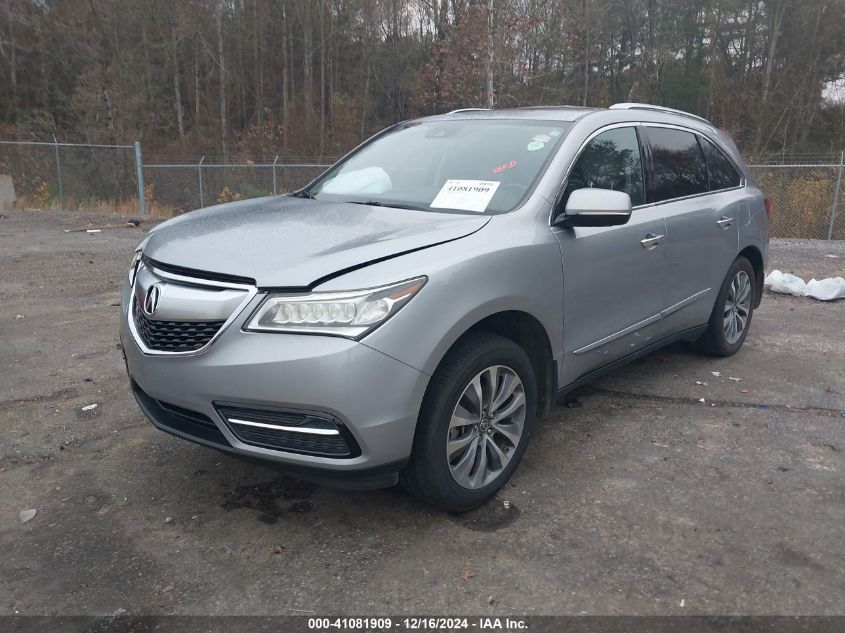 VIN 5FRYD3H48GB021205 2016 ACURA MDX no.2