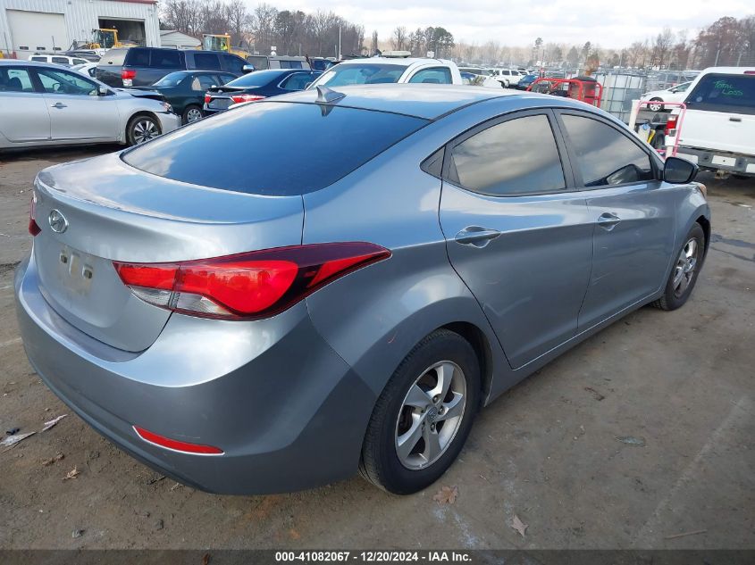 VIN 5NPDH4AEXFH643351 2015 Hyundai Elantra, SE no.4