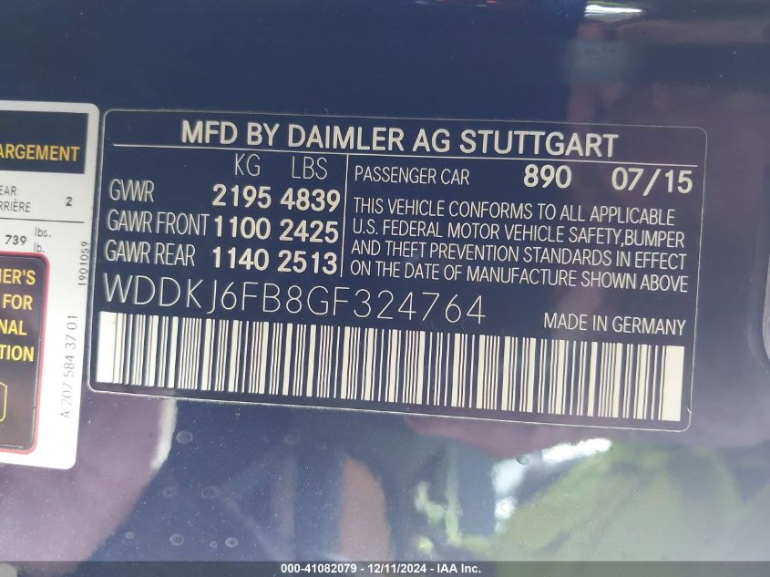 VIN WDDKJ6FB8GF324764 2016 Mercedes-Benz E 400 no.9