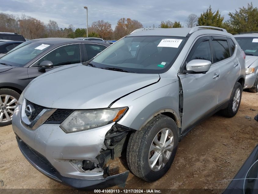 VIN KNMAT2MV1FP563958 2015 Nissan Rogue, SV no.2