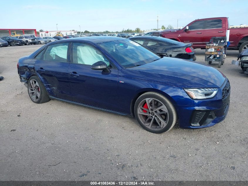 2022 AUDI A4 PRESTIGE 45 TFSI S LINE QUATTRO S TRONIC - WAUFAAF42NN012360