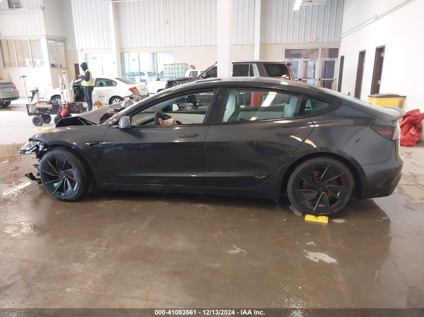 2024 Tesla Model 3 Performance All-Wheel Drive VIN: 5YJ3E1ET5RF783712 Lot: 41083561