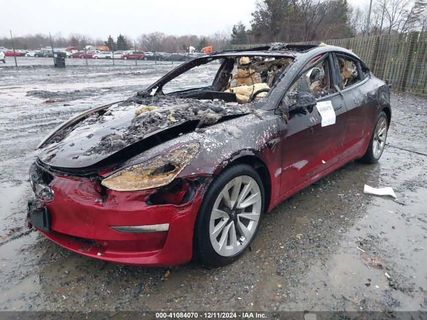 VIN 5YJ3E1EA0MF987213 2021 Tesla Model 3, Standard... no.2