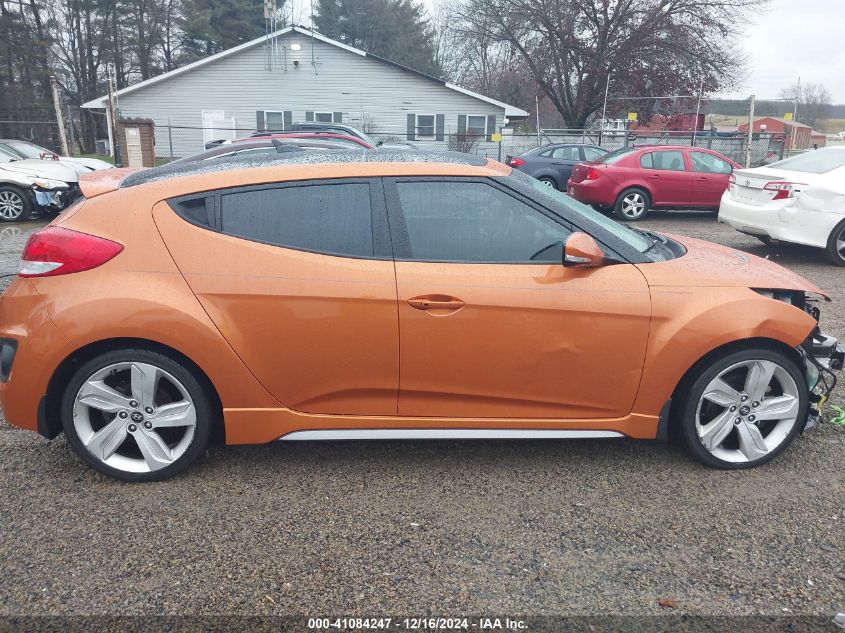 2014 HYUNDAI VELOSTER TURBO W/BLACK - KMHTC6AE7EU203982