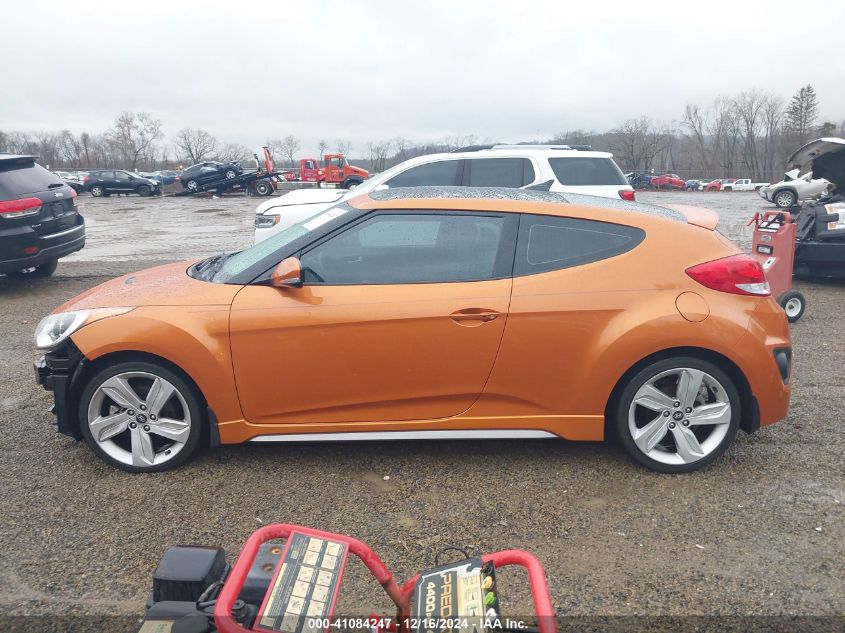 2014 HYUNDAI VELOSTER TURBO W/BLACK - KMHTC6AE7EU203982