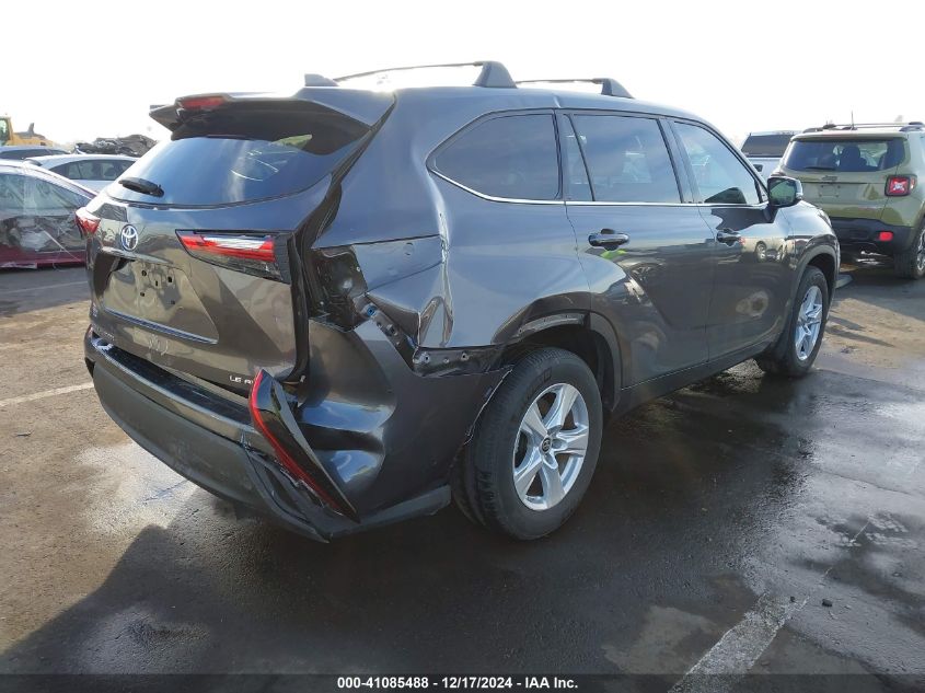 VIN 5TDBZRBH9MS535563 2021 Toyota Highlander, LE no.4