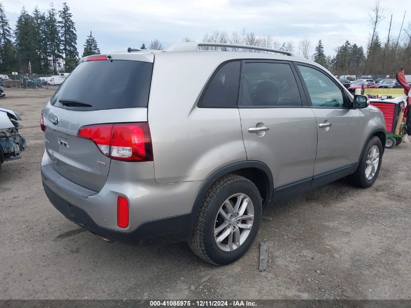 VIN 5XYKT4A68EG527716 2014 KIA Sorento, LX no.4