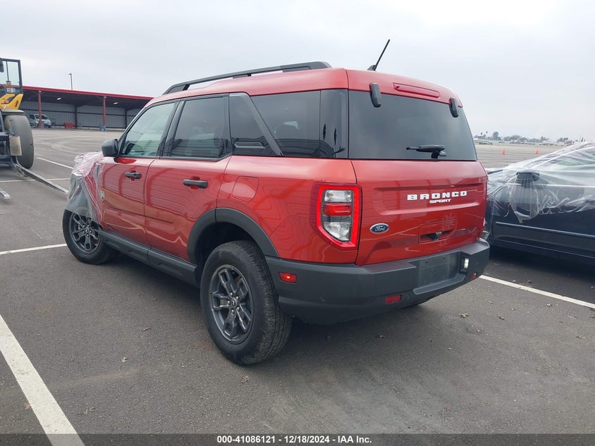 Vin: 3fmcr9b65pre22148, lot: 41576214, ford bronco sport big bend 20233
