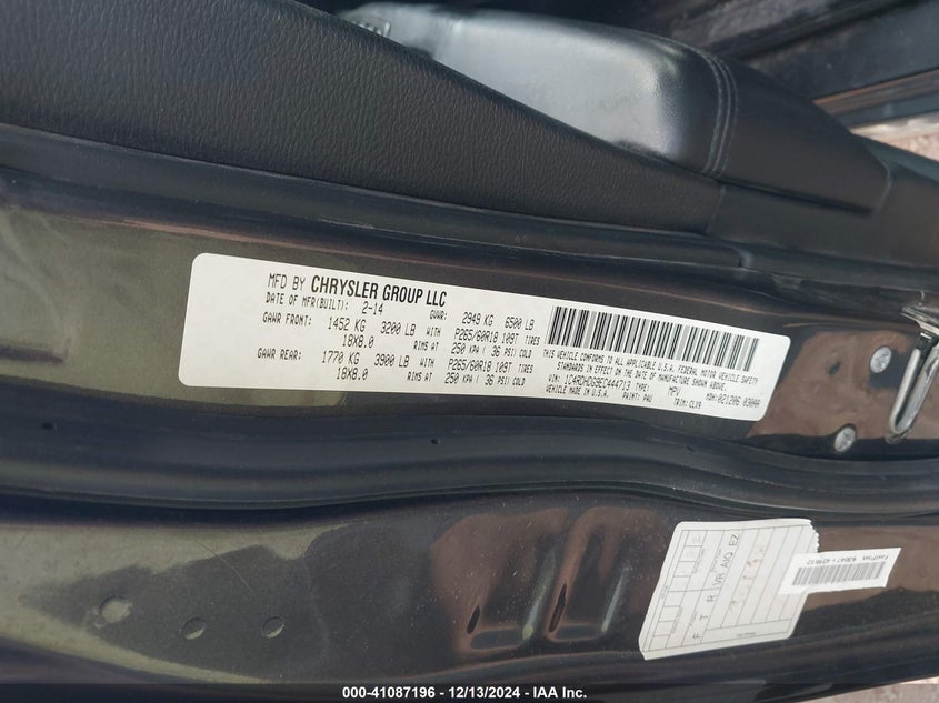 2014 DODGE DURANGO LIMITED - 1C4RDHDG9EC444713