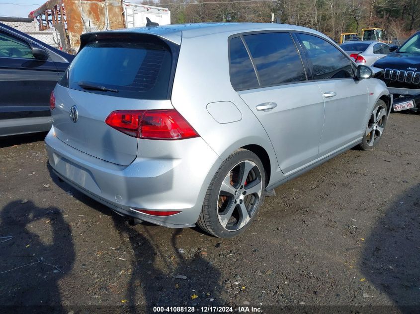 2017 VOLKSWAGEN GOLF GTI AUTOBAHN 4-DOOR/S 4-DOOR/SE 4-DOOR/SPORT 4-DOOR - 3VW4T7AUXHM072753