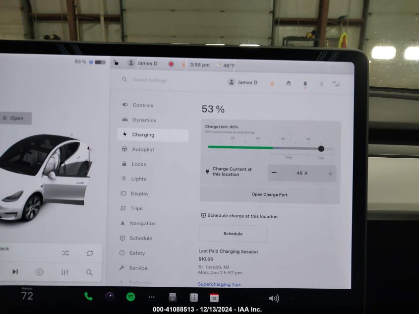 2021 Tesla Model Y Long Range Dual Motor All-Wheel Drive VIN: 5YJYGDEE9MF108540 Lot: 41088513