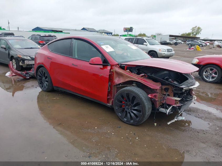 2022 Tesla Model Y Performance Dual Motor All-Wheel Drive VIN: 7SAYGDEF1NF382392 Lot: 41089224