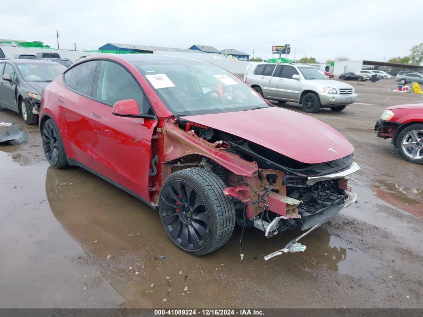 2022 Tesla Model Y Performance Dual Motor All-Wheel Drive VIN: 7SAYGDEF1NF382392 Lot: 41089224