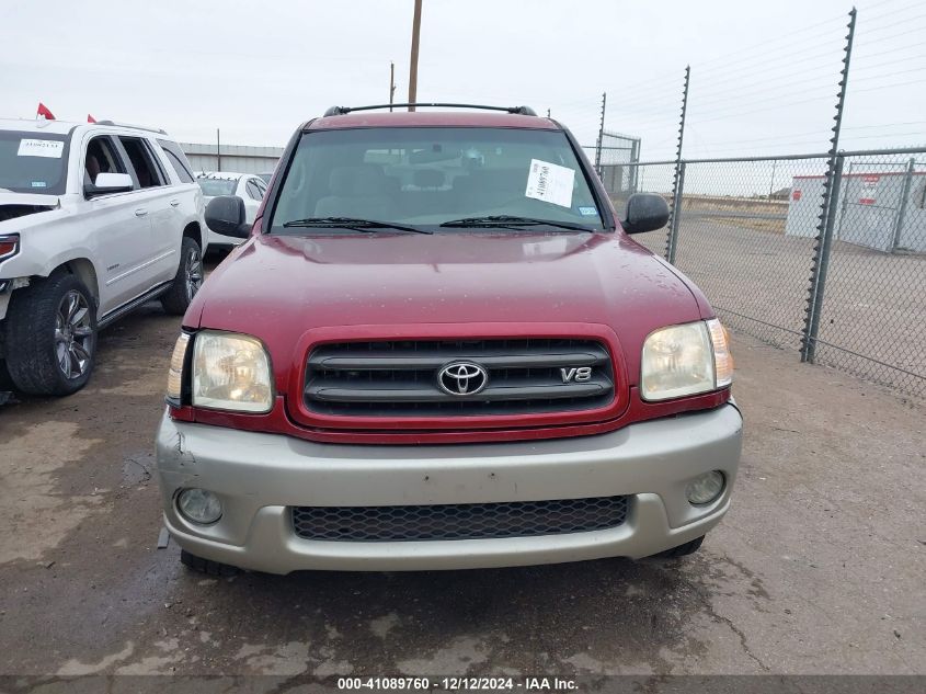 2002 Toyota Sequoia Sr5 V8 VIN: 5TDZT34A22S088245 Lot: 41089760