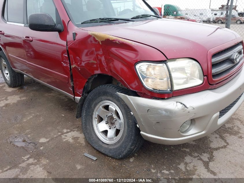 2002 Toyota Sequoia Sr5 V8 VIN: 5TDZT34A22S088245 Lot: 41089760